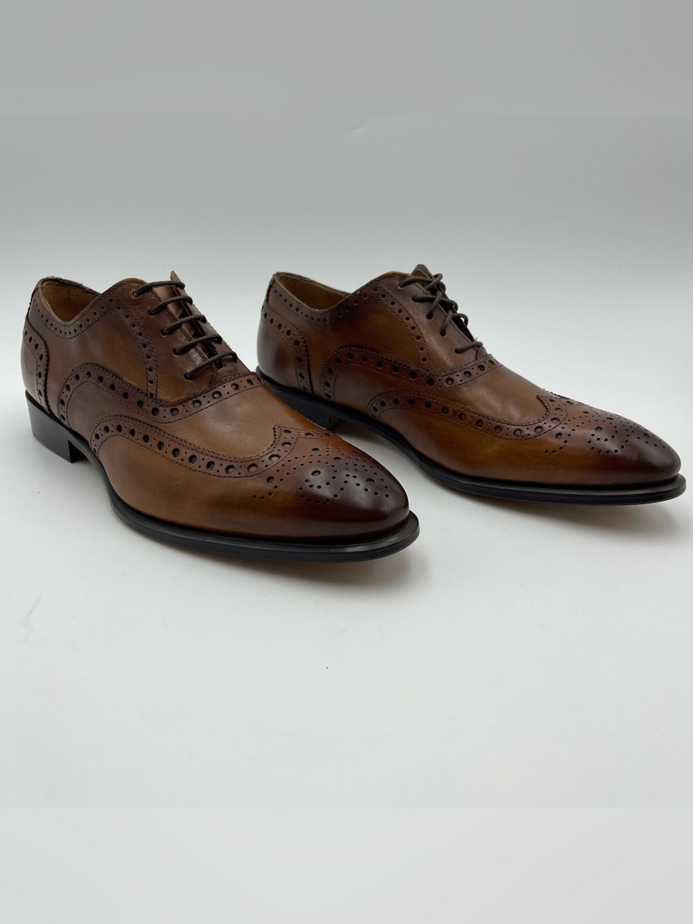 To Boot New York SZ 10.5M Crust Paolo Leather Angelo Brogue Wingtip Oxford Shoes